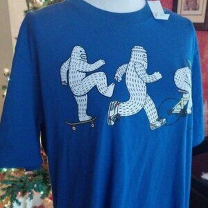 GAP x FRANK APE Blue Short Sleeve Crew Neck Graphic Men's Medium T Shirt NWT